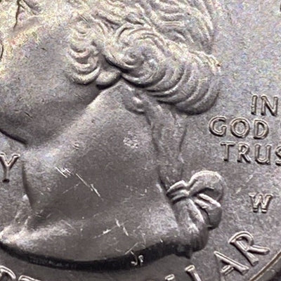 2020 W Salt River NP Quarter 25c Uncirculated Privy Mark V75 Struck Thru ERROR