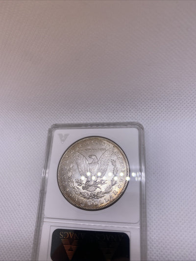 1881 S $1 Morgan Dollar ANA Older Holder MS63 Silver Coin RARE Great Looking