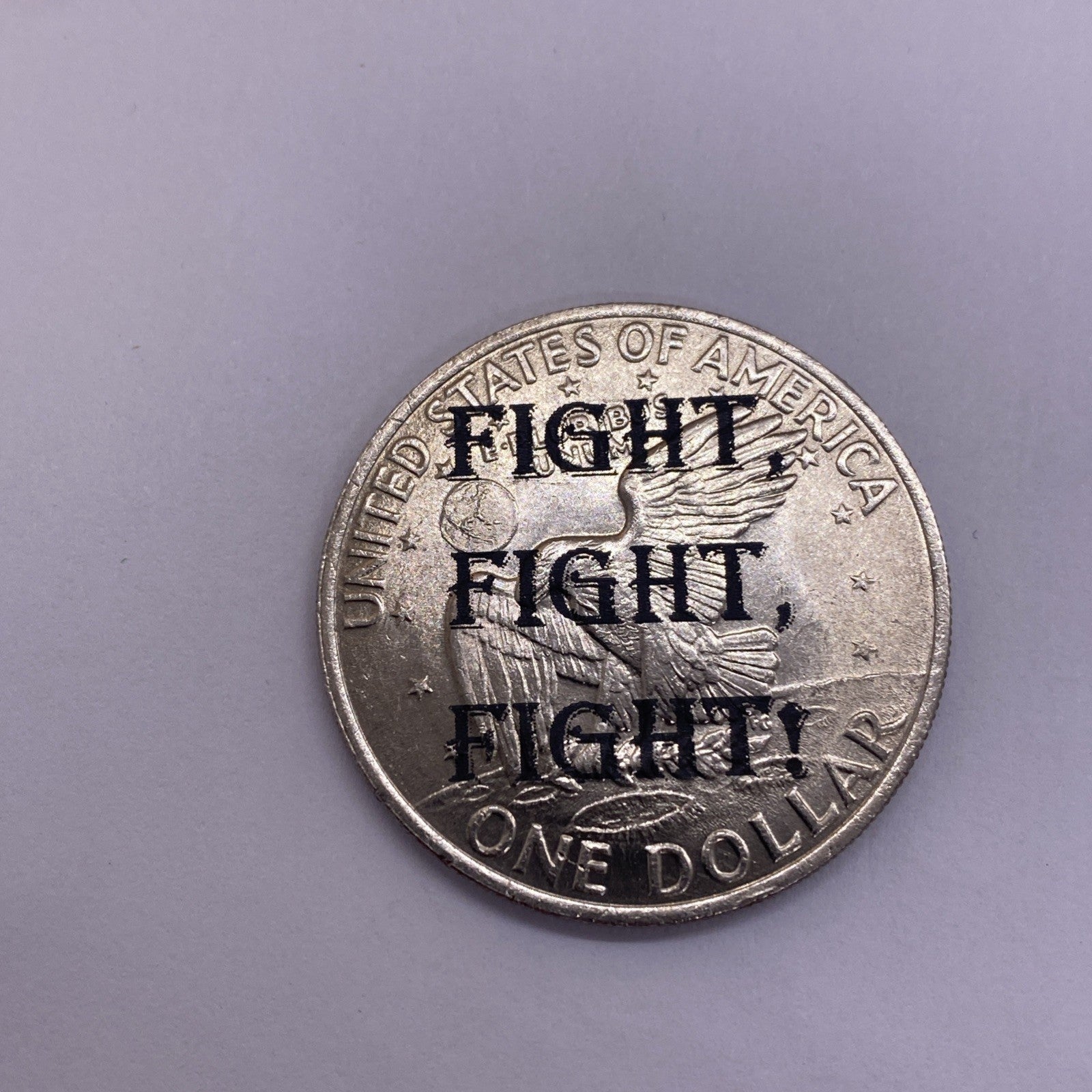 2024 Trump Fight Shooting Assassination Coin On Ike Eisenhower Dollar Rare #45-1