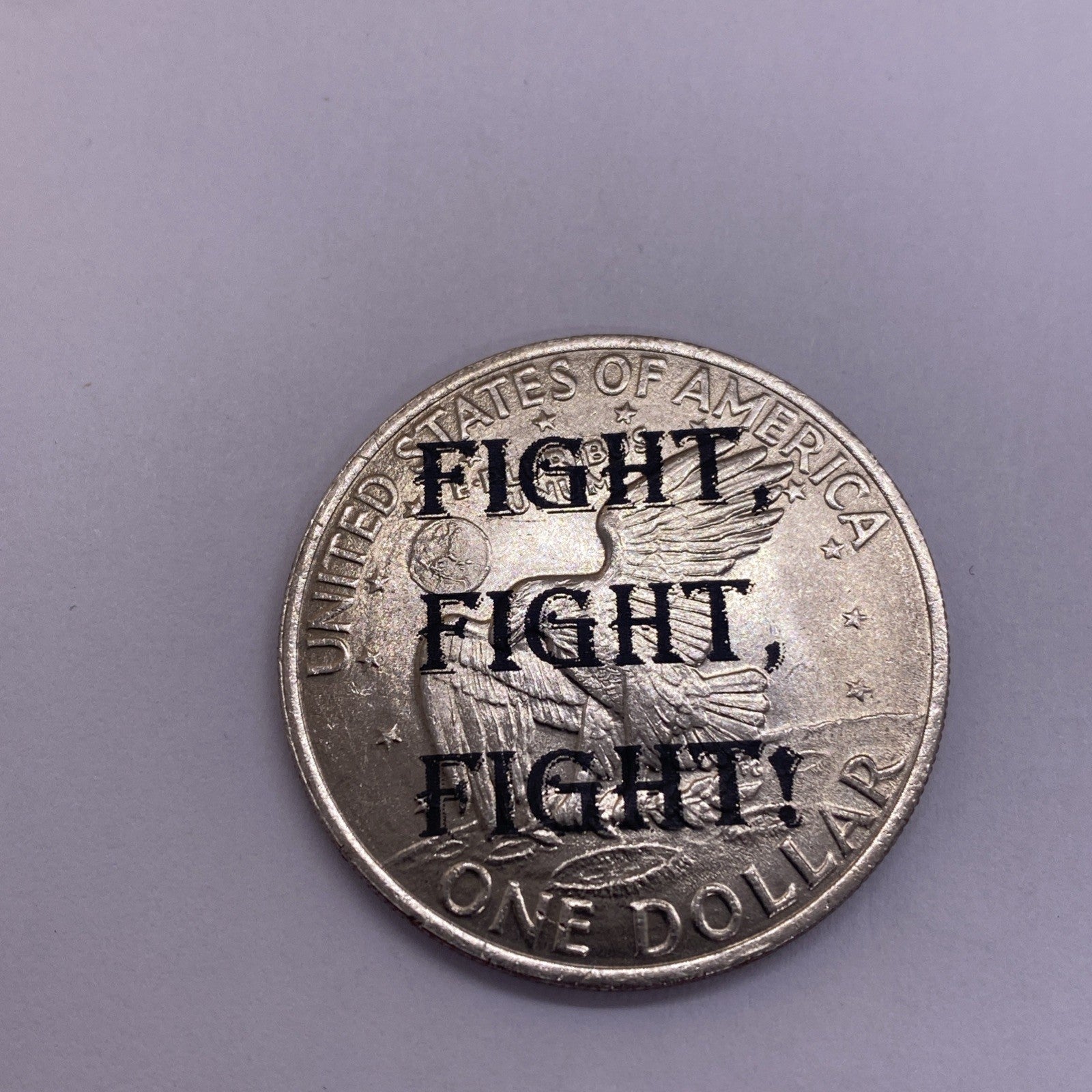 2024 Trump Fight Shooting Assassination Coin On Ike Eisenhower Dollar Rare #45-1