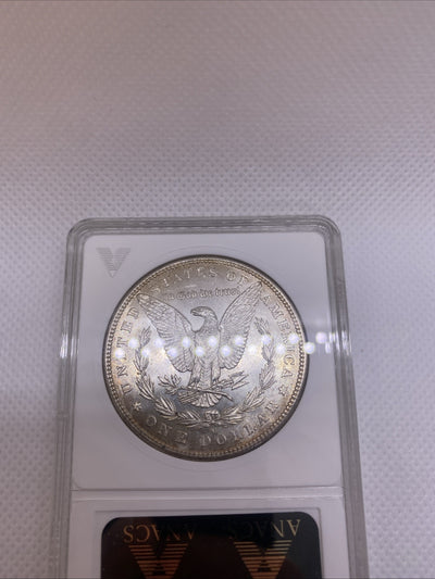 1881 S $1 Morgan Dollar ANA Older Holder MS63 Silver Coin RARE Great Looking